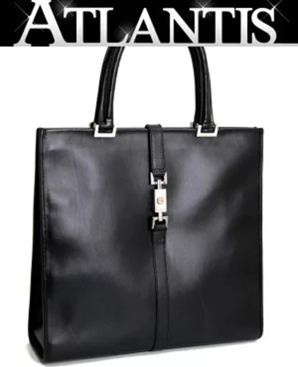 Gucci Jackie Tote Bag Leather Black